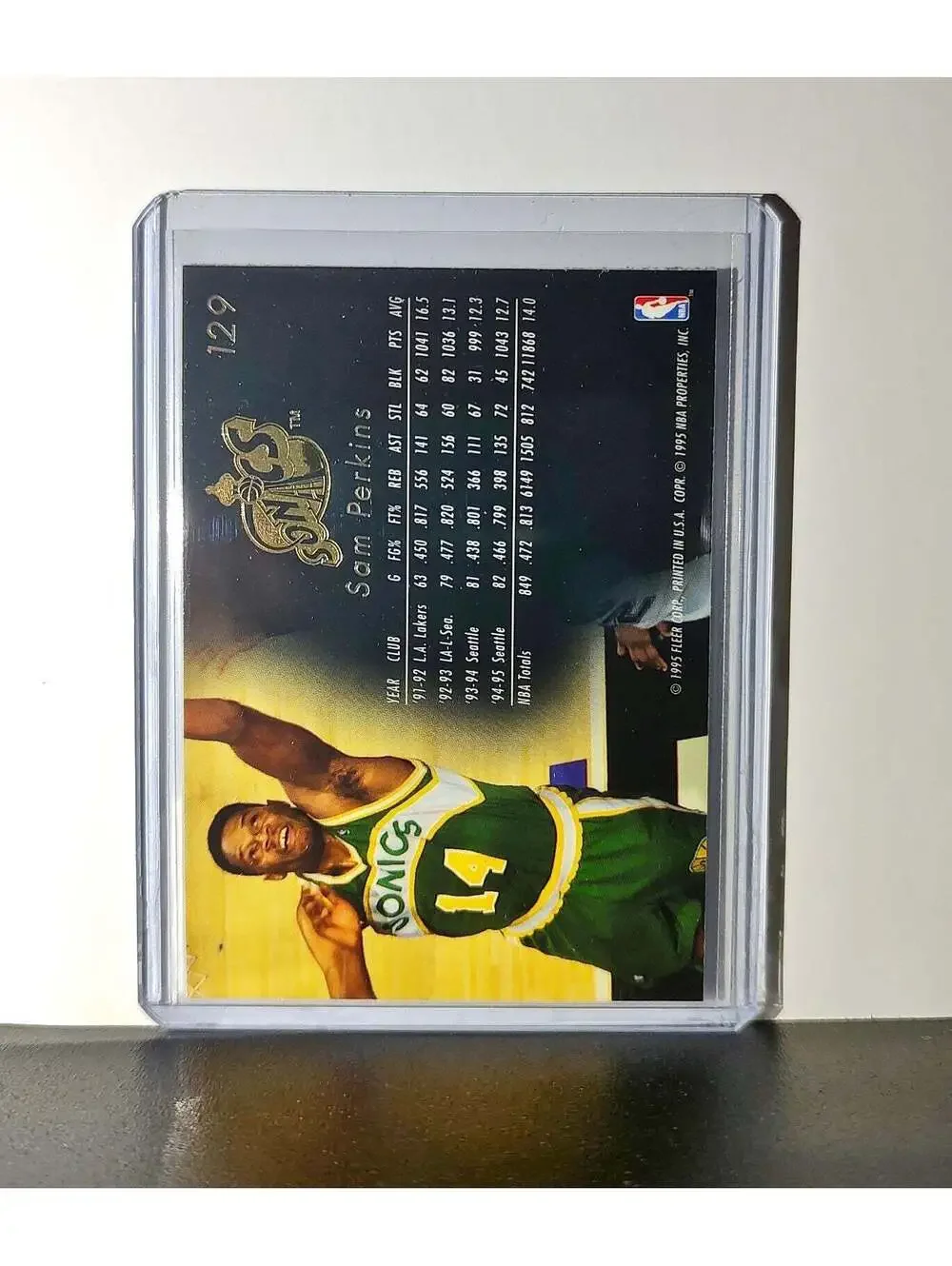 Sam Perkins 1995-96 Flair NBA #129 Card Seattle SuperSonics